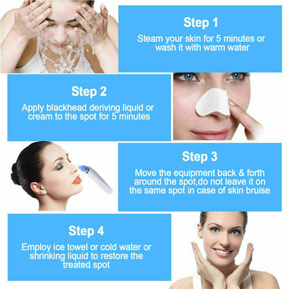 How to use GlowVac™ pore vacuum step by step guide with skincare instructions